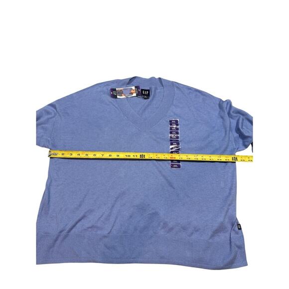 Gap Light Weight V-Neck Sweater Blue Size XXL NWT - Picture 6 of 12